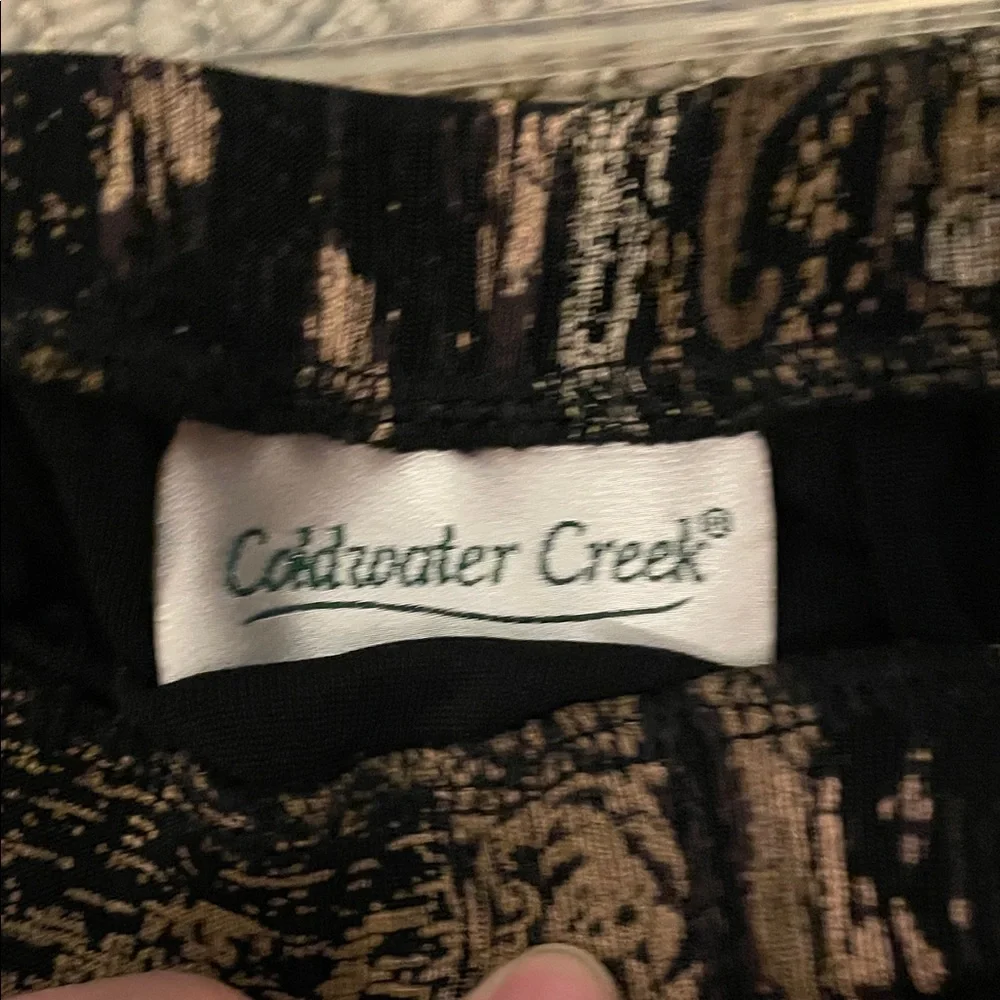 Coldwater Creek Brown and Black Maxi Skirt - Petite XS - Picture 2 of 4